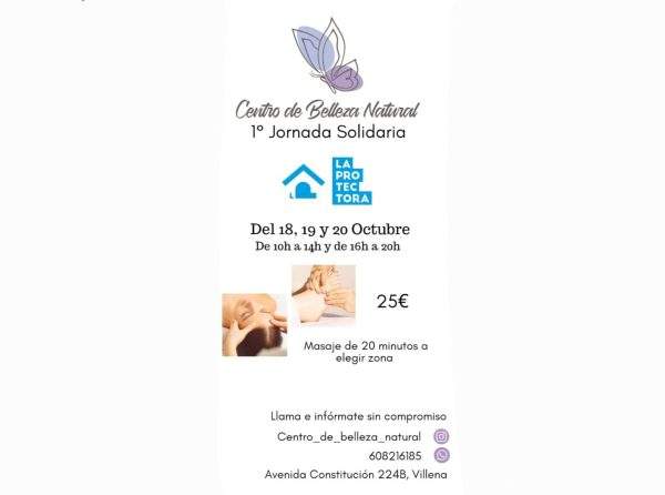 💆‍♀️1ª Jornada Solidaria con Centro de Belleza Natural 💆‍♂️